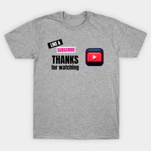 Like, share and Subscribe T-Shirt